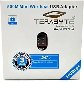 Techworld Terabyte 500Mbps Wireless Dongle White Network Card USB LAN WiFi Adapter Receiver USB Dongle Wireless Receiver Network Card for PC/Laptop