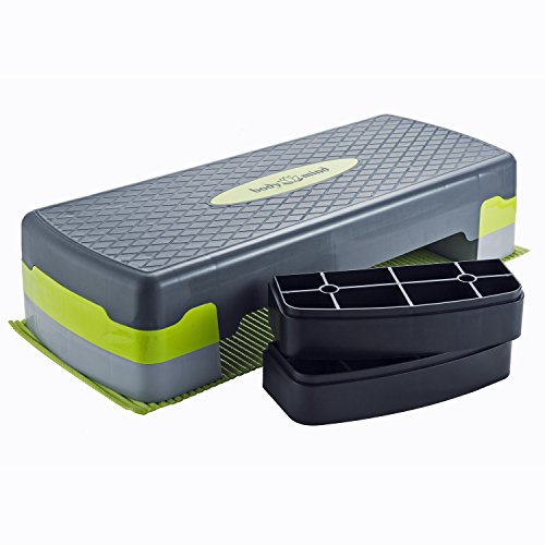Body & Mind Aerobic Steppbrett Elite 3-Stufen Stepper Step-Bench mit gratis Anti-Rutsch-Matte - 3