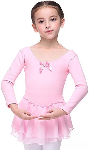 Lisianthus002 Girls' Warm Thick Gymnastics Ballet Leotard Dress 3-4T Pink