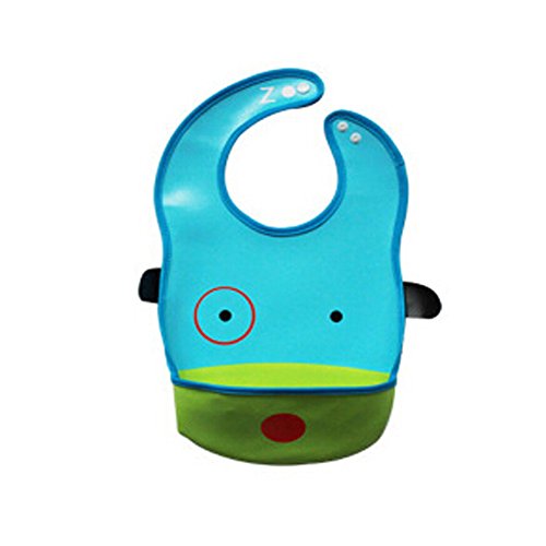 Waterproof&Leakproof Baby Bibs, Unisex, blue dog