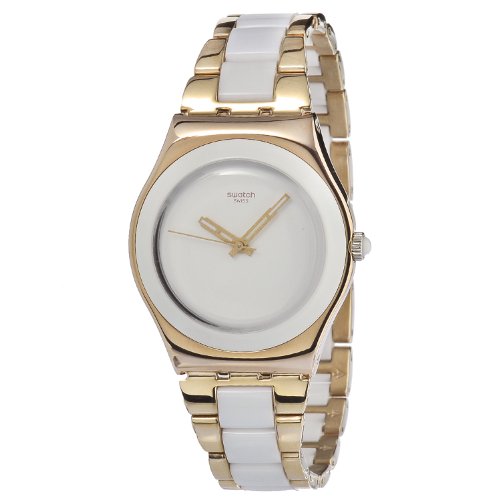 Swatch Irony Medium Rose Pearl YLG121G - Reloj analógico de Cuarzo para Mujer, Correa de Diversos Materiales