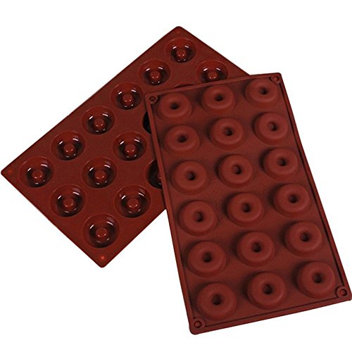 HENGSONG 18 Grids Mini Doughnut Formen Runde Buscuit Kuchen Form für DIY Backen - 2