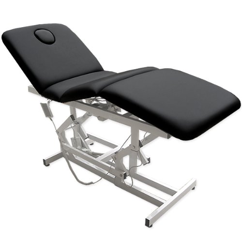 Preisvergleich Produktbild 12628 Schwarze Therapieliege Massageliege elektrisch verstellbare Ruheraumliege Behandlungsliege