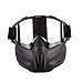 Produktbild Maske airsoft, Lommer Abnehmbar Spiegel Stil Schutzmaske Gesichtsmaske Taktische Maske Brille für Nerf, Paintball und CS Spiel (Schwarz)