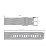 Altsommer 7 Farben Armbandl für Garmin Vivoactive 3 Einfarbig Silikon Sportarmband Sportuhr Armband Silikon Sportarmband Uhr Armband Ersatzarmband für Damen Herren Schwarz Weiß (Grau)