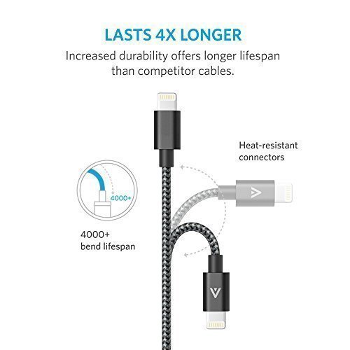 Anker Pack de 2 C ble USB de 180 cm en Nylon avec Connecteur Lightning certifi MFi par Apple pour iPhone X 8 8 Plus 7 7 Plus 6s 6s Plus 6 Plus iPad Air 2 et Autres reviews Anker Pack de 2 C ble USB de 180 cm en Nylon avec Connecteur Lightning certifi MFi par Apple pour iPhone X 8 8 Plus 7 7 Plus 6s 6s Plus 6 Plus iPad Air 2 et Autres