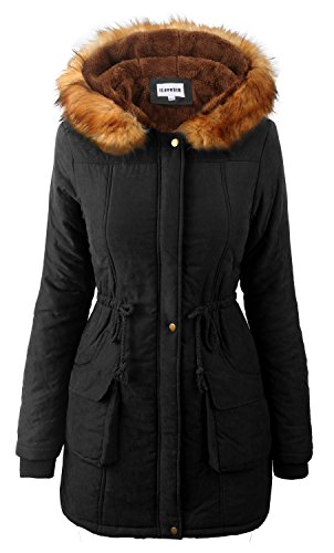 iLoveSIA Womens Warm Winter Parkas Coats Faux Fur Lined Overcoats