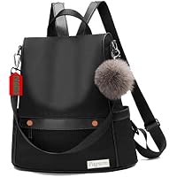 PAGWIN® Girls Fashion Backpack Cute Mini Leather Backpack Purse for Women (Black) PG-0033