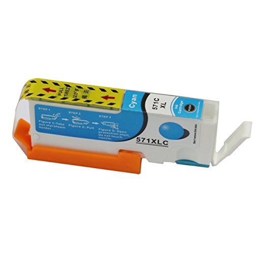 ADLUS 5 Packung Kompatibel Tintenpatronen Ersatz zum 570 571 PGI-570 XL CLI-571 XL Hohe Kapazität 5 Farbe (1 Grossen Schwarz 1 Klein Schwarz 1 Cyan 1 Magenta 1 Gelb) Tintenpatronen kompatibel mit - 4