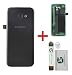 Produktbild iTG® Original Akkudeckel Reparatur-Set für Samsung Galaxy A5 (2017) in Schwarz - Original Samsung Rückseite Batterieabdeckung für SM-A520F + Vormontierte 3M Klebefolie + Werkzeug-Set