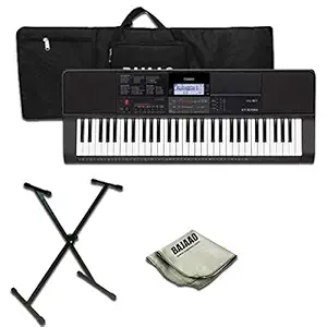 Casio CT-X700 61-Key Portable Keyboard with Gig Bag, Stand, and Polishing Cloth
