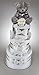 Baby Boy Girl Unisex Nappy Cake With Silver Teddy Bear New Baby Shower Gift Present (Three Tier)