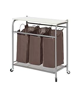 StorageManiac Faltbarer Sortiertisch zum Bügeln mit Bügelbrett, 3