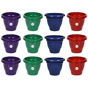 Gate Garden Gamla/Planter/Pot (8-inch) Set of 12 Pots in 4 Colours