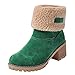 Produktbild Stiefel Damen Boots Winterschuhe Flock Warme Stiefel Schneeschuhe Kurze Stiefelette Pump Stiefel Freizeitschuhe Winterstiefel Blockabsatz Stiefel ABsoar