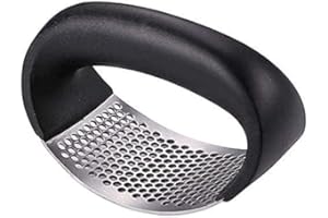 PROBYTES Garlic Ginger Press Rocker Squeezer, Handheld Crusher, Ergonomic Handle, Stainless Steel Mesh, Crush, Mince, Vegetables, Easy to use Easy to Clean, Effortless, Safe, Effective, Essential Kitchen Tool