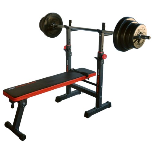 TrainHard Multifunktion Hantelbank Drückerbank mit Hantelablage klappbar - 4