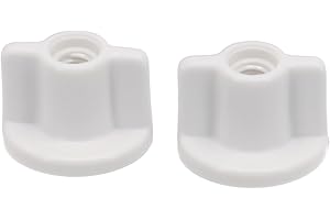 SPORTARC Lot de 2 écrous arrière robustes pour remplacement de couvercle de toilette, couleur blanche