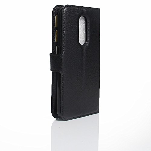 Custodia Archos 55 Helium Ultra, Frlife Custodia Portafoglio in pu Pelle, Portafoglio Cover con Porta Carte, Funzione Stand, Chiusura Magnetica Per Archos 55 Helium Ultra (5.5 pollice) smartphone Nero