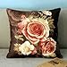 Bheema Rose Flower Printed Plush Pillow Case Cushion Cover Sofa Bedroom Decor