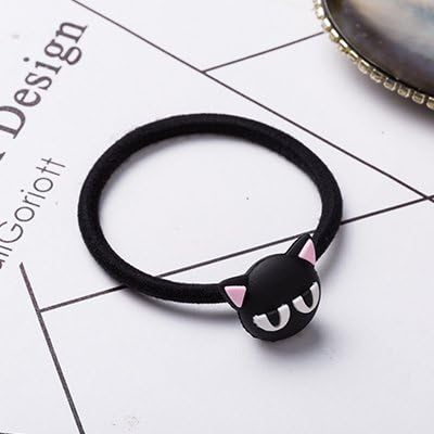 XIAMUO-Daily necessities Lovely cartoon was adorned with small black cat's ring let little cats and black cats of twine hairclips and twine students minimalist furnishings, fighting chicken eyes