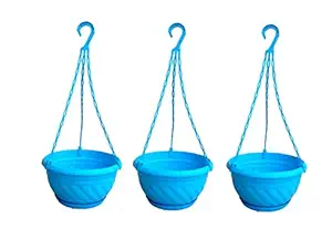 Cocogarden Hanging Pot with Hooks (Blue, Pack of 3)