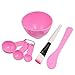 SupplyEU Pink 4 in 1 Facial Skin Care DIY Homemade Mask Bowl Spoons Brush Tools Set