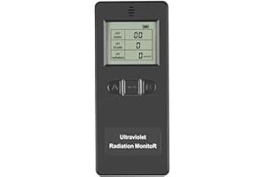 MUZRUNQ Misuratore del rilevatore di radiazioni UV ultravioletto con display digitale con misurazione radiazione UV portatile UVILET RADIAZIONE UVILET TESTER ULTRAVILET Digital UVI METER UVI Digital