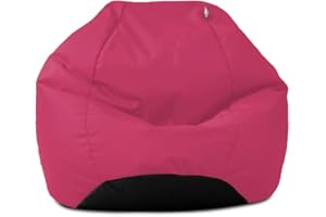 rucomfy Beanbags Kids Classic Bean Bag Chair with Filling - Wipe Clean Water-Resistant Comfortable Outdoor Garden Seat for Kids - 60 x 65 x 65cm (Cerise Pink)