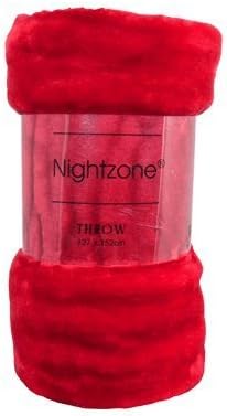 Animal Print Fleece All-IN-One Soft Warm Faux Fur Blanket, Hard Back Case Cover for Single/Double/King Size Bed, red, XL (200 x 240 cm)