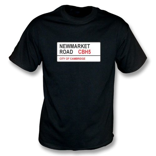 T-Shirt Cambridge Newmarket-Straßen-CBH5 vereinigte Schwarzes
