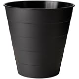 IKEA Papierkorb "Fniss" M&uuml;lleimer aus Polypropylen - WEISS oder SCHWARZ- Durchmesser: 28 cm - H&ouml;he: 28 cm - Inhalt: 10 l (schwarz)