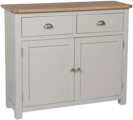 Portland Painted Oak Small Sideboard / Painted Grey Buffet Table / Dining Room Sideboard