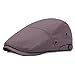 Produktbild TREESTAR Schlichte Einfarbige Spring Herbst Mütze mit gebogenem Gap Unisex Freizeit Outdoor Sun Hat Flache Cover Schiebermütze Barett Treiber-Baumwolle Hat 1 Gr. 55–59 cm (grau)