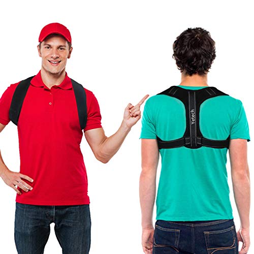 Yetech Correcteur de Posture Dos Réglable - Orthèse de Maintien pour Colonne Vertébrale Cyphose - Idéal Pour Soulager Les Douleurs Dorsales, Thoraciques, Cou et Épaules - Pour Hommes Et Femmes