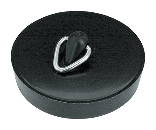 Home Xpert 2er Set Abflussstopfen, Abflußstöpsel, Ø 45,5 mm, mit Haken, schwarz