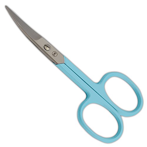K-Pro - Nail Scissors for Fingernails - Professional for Men and Women - Curved (Teal)