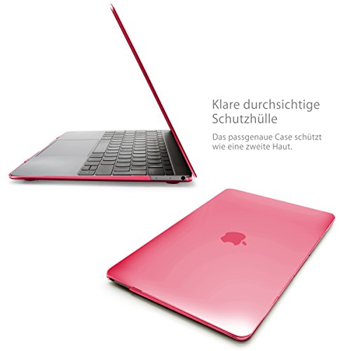 MyGadget MacBook 12 Zoll Retina *Crystal* Case Hülle – Apple Model ab 2015 (A1534) durchsichtige Plastik Tasche Mac Schutzhülle Hartschale Cover in Rosa - 2