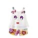 Internet Baby Girl Summer Clothing Sets Chiffon Vest Top + Floral Short Pants under 4 Years Old (80/1-2 years old, Orange)