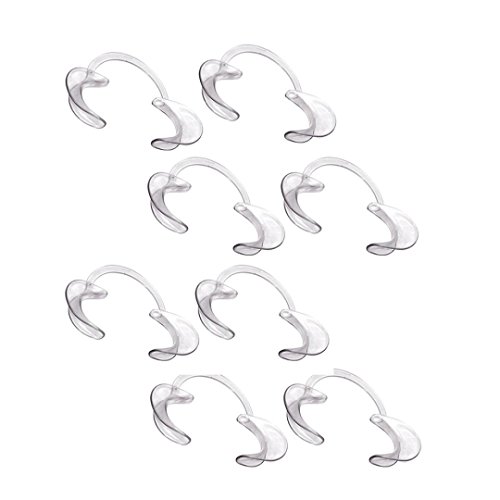 Saingace 8 Pcs C-Shape Dental Lip Cheek Mouth Opener for Home Dentistry Size M