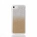 Produktbild MUTOUREN für iPhone 7 Transparent TPU Silikon Gradient Farbe Bling Glitzern Schutz Handy Hülle Case [Kratzfeste, Scratch-Resistant] Hülle Schutzhülle Crystal Kirstall Durchsichtig Fall-Abdeckung Etui TPU Bumper Schale - Gold