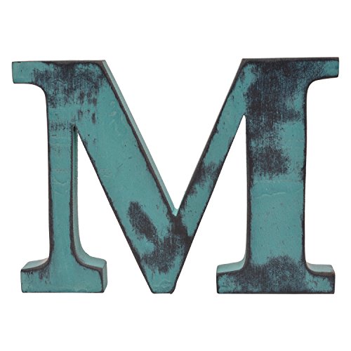 Shabby Chic Vintage grande 11 cm letras de madera acabado a mano alfa