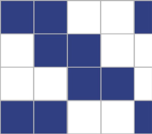 Stickerkoenig Fliesenaufkleber Kacheldekor 15x15cm Badezimmer Küche 20 Stück in glanz Farbe Dunkelblau
