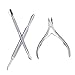 V-EWIGE 3pcs Marketing Cosmetic Stainless Steel Nail Tool Kits Scissor Nipper Cuticle Pusher Dead Skin Remover Set Nail Foot Care Tool