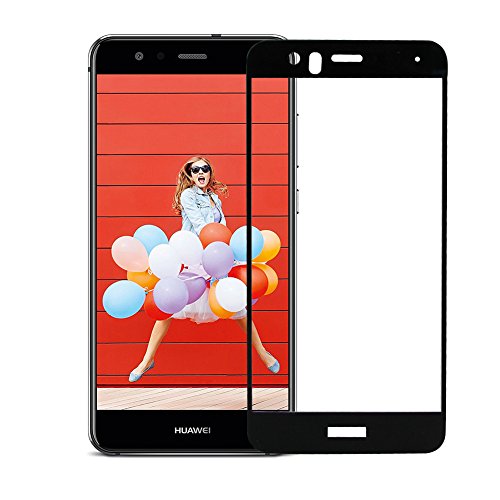 Preisvergleich Produktbild Huawei P10 Lite Schutzfolie [Vollständige Abdeckung], OMOYMS 2 Stück Panzerglas Displayschutzfolie für Huawei P10 Lite, [Anti-Kratzer] [Anti-Fingerabdruck] [Blasenfrei][Klar HD Ultra] Displayschutzfolie Displayschutz Screen Protector Für Huawei P10 Lite Panzerglas (schwarz)