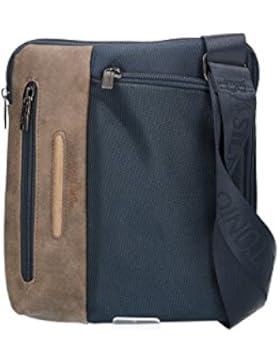 Umgehängt Mann ANTONIO BASILE blau Bandelier Tasche Kleine Tasche Platt VF13