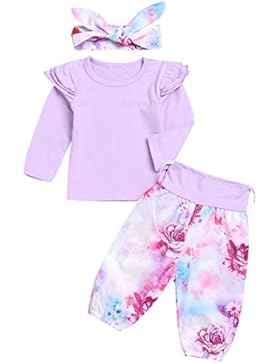 Amlaiworld baby Mädchen winter bunt Blumen drucken hosen Kleinkind rosa warm langarmshirt Prinzessin Bekleidungssets...