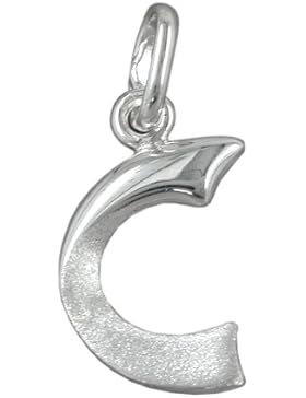 Unbespielt Unisex Kettenanhänger Anhänger Buchstabe C aus 925 Silber Abmessung 15 x 8 mm inkl. kleiner Schmuckbox