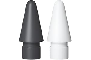 ARBLEL Tips Compatible with Apple Pencil 2 Tips 1st Gen and 2nd Generation nib Replacement for iPad Pro iPencil 2 nibs 2 Pack (Grey White)
