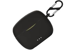 BIIULHCI Silikonowe etui do JBL Tune 215 TWS, odporne na uderzenia etui ochronne i ochrona skóry, etui ochronne do JBL Tune 215TWS z breloczkiem (czarne)